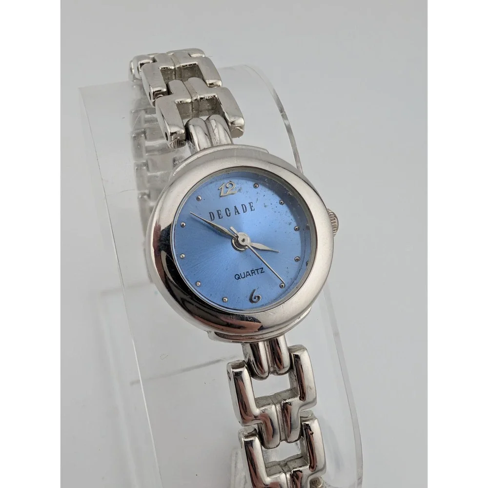 Decade Watch Women 21mm Case Blue Dial‎ Silver 7.75